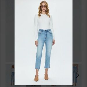 New! Pistola Charlie‎ High Rise Classic Straight Ankle Sz 26 $148